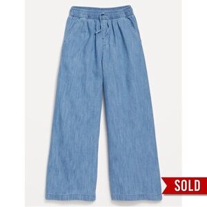*SOLD!* Old Navy Girls High-Waisted Chambray Wide-Leg Pants